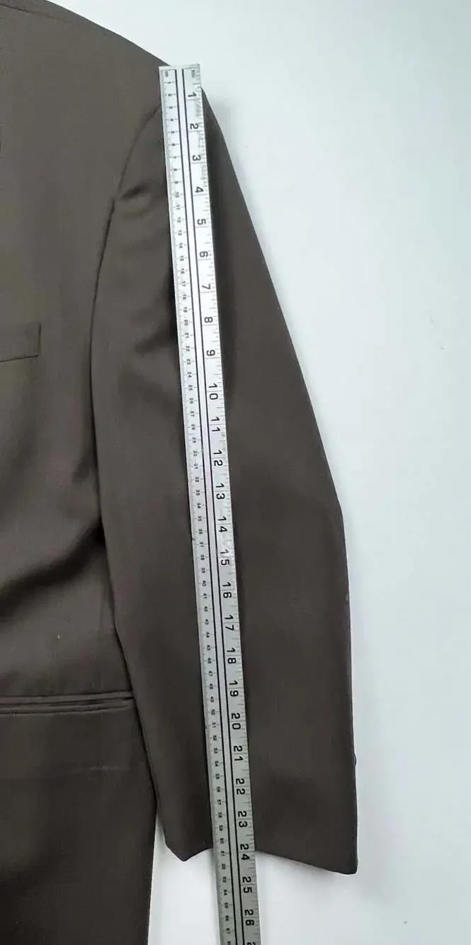 Oleg Cassini Men's Three-Button 100% Wool Blazer Suit Jacket 48R
